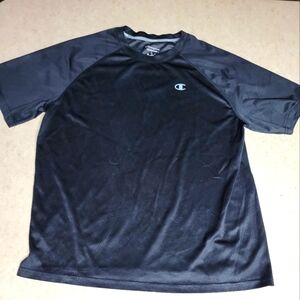 Champion men's small athletic shirt black white logo